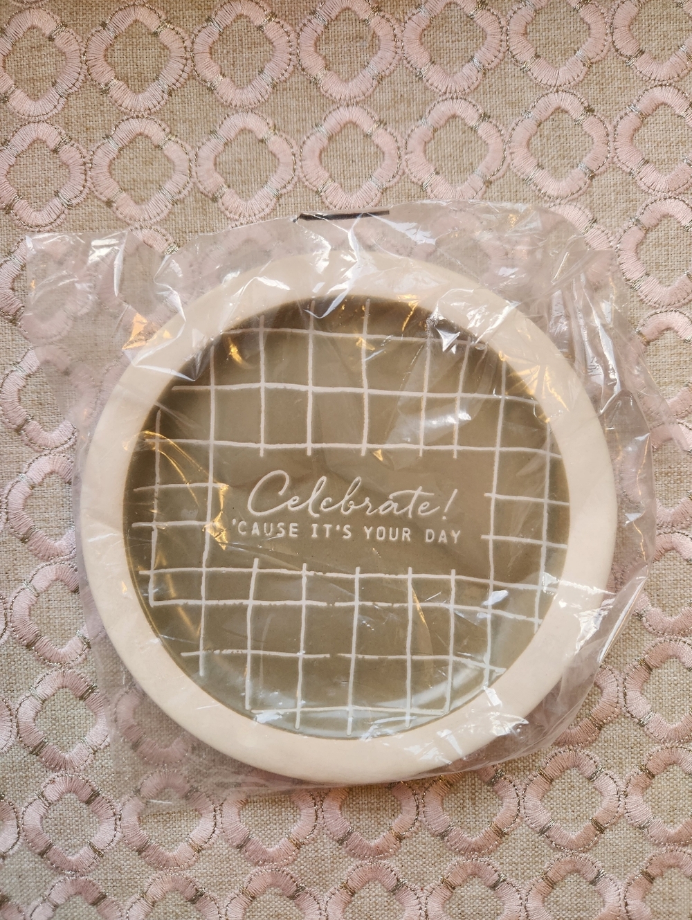 Demdaco Home 6" "It's Your Day Celebration" Plate, NWT, $30